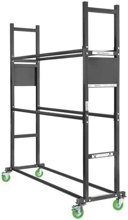 Ein Einzelelement des LoggyStore-Systems mit sechs beschrifteten Merkmalen