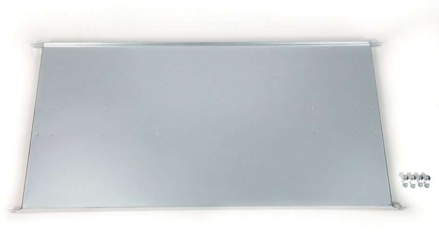 Loggyflex intermediate shelf made of galvanised sheet steel with fixings