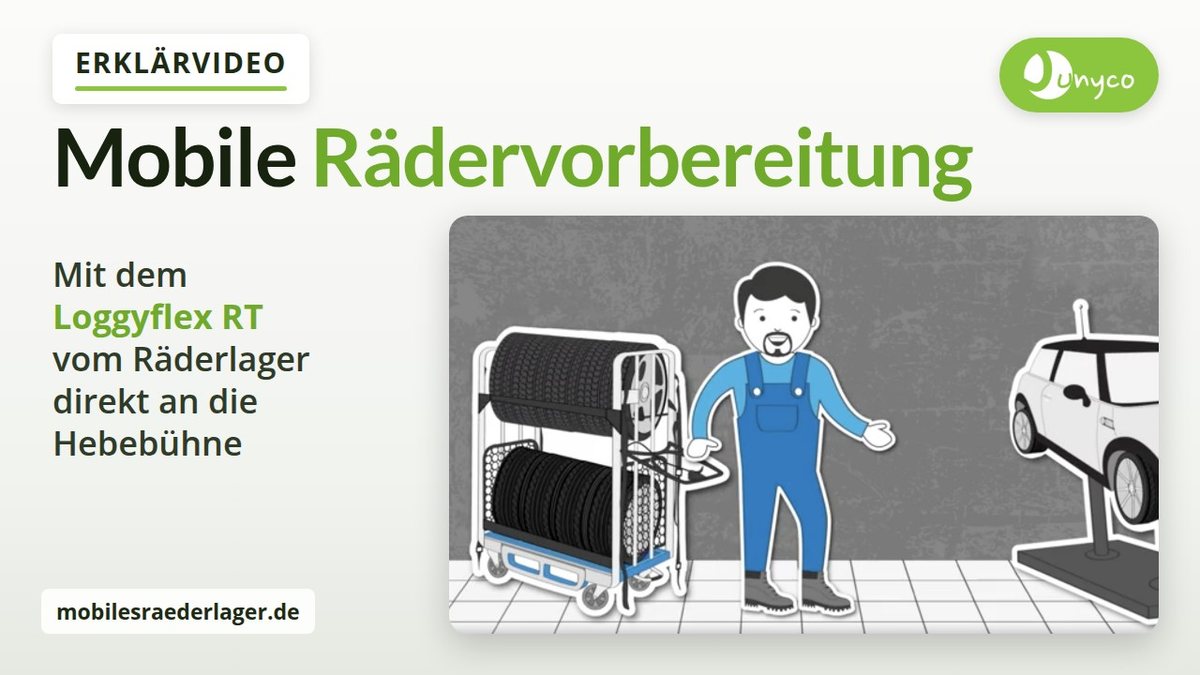 Video-Vorschaubild: Mobile Rädervorbereitung mit dem Loggyflex RT – einfach erklärt